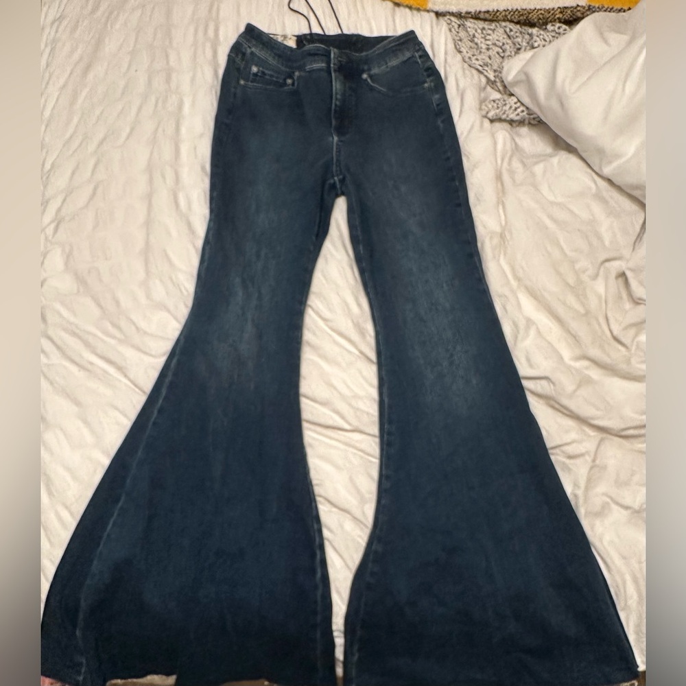 We The Free Blue Flare Wide Leg Jeans